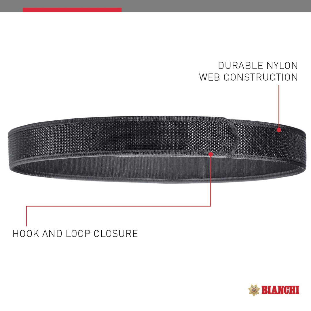 Bianchi 7980 Duty Belt with Tri-Release Buckle, Fits 2 inch Belt Loop, Basket Weave or Plain Black, 34-40 & 7205 Liner Belt, Fits 1.5" Belt Loop 34-40 Black (1016364)