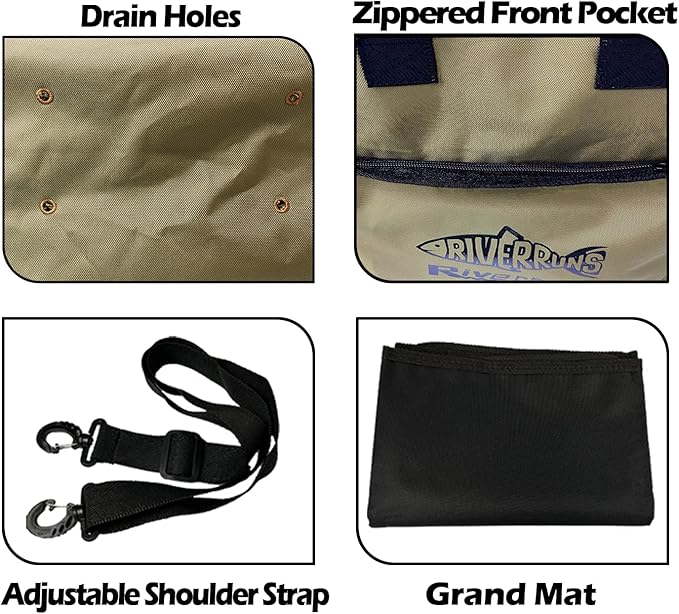 Riverruns Fishing Hunting Wader Bag with Vented Mesh, Waders Boots Bag, Fly Fishing Backpack for Fishing, Hiking, Camping