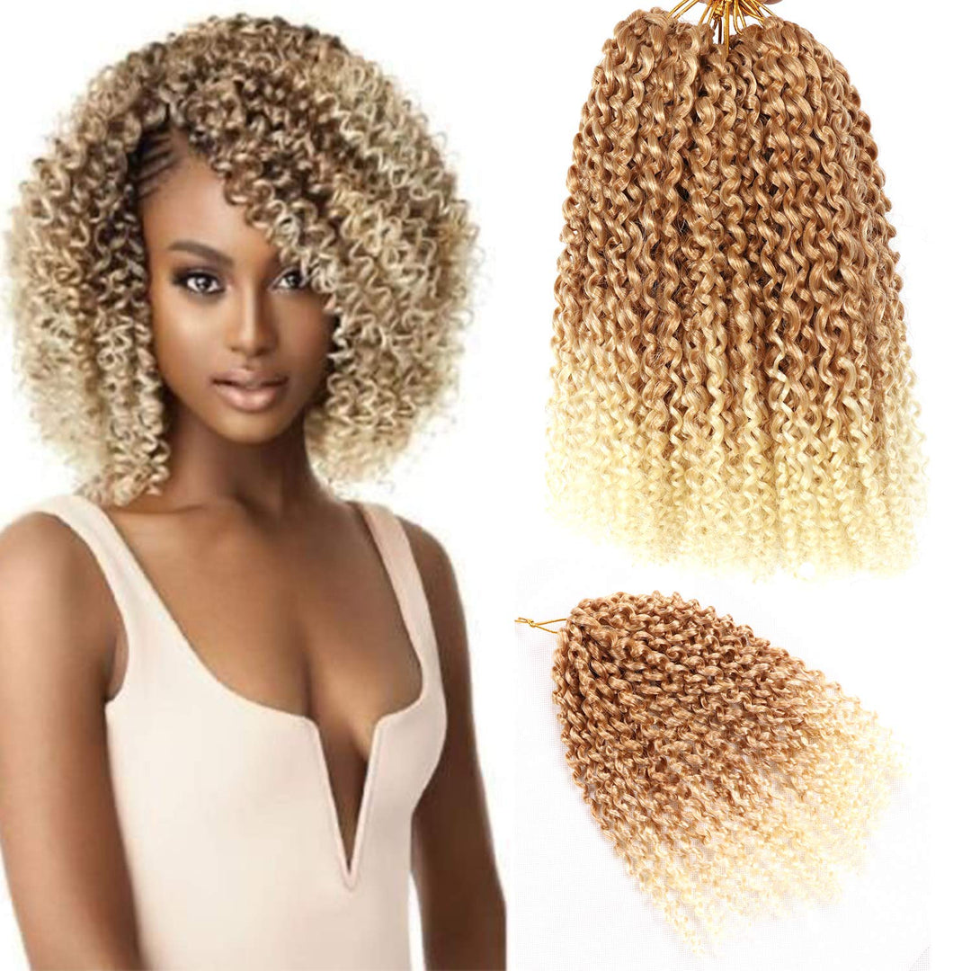10 Inch Short Passion Twist Hair 8 Bundles Kinky Curly Crochet Hair For Black Women Curly Braiding Hair Crochet Braids Hair (8Bu