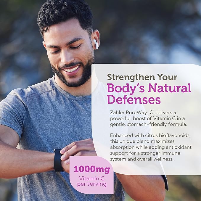 Zahler Vitamin C 1000mg Tablets with Bioflavonoids - High Potency VIT C 1000mg for Immune Support - Gentle on Stomach - Gluten Free Vitamin C 1000 mg Vitamin C Supplement for Women & Men (90 Count)