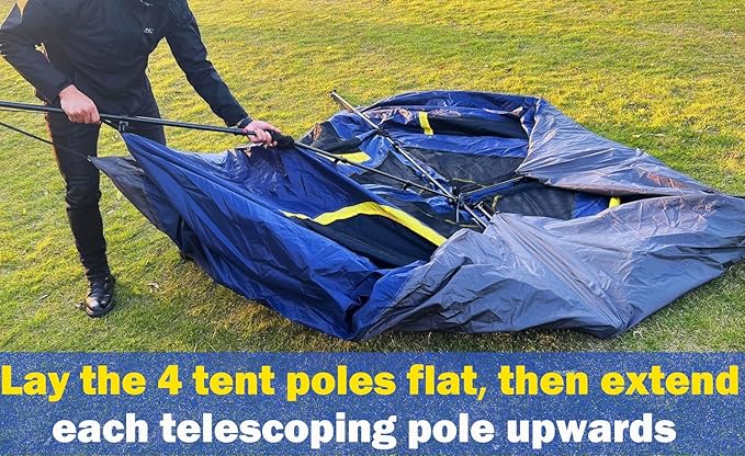 3/4 Person/6 Person Camping Tent Fast Cabin Tent with Instant Setup Tent, Weatherproof Tent Easy Quick Set Up & Pop Up in 60 Seconds with Rainfly Backpack for Family Camping,Upgraded Ventilation