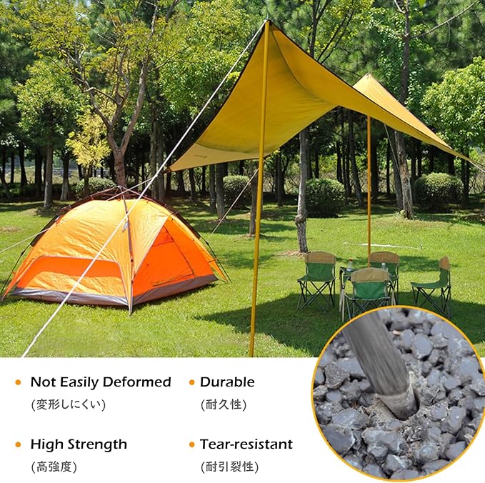 TRIWONDER 6X Snow and Sand Tent Stakes Pegs - Aluminum U-Shaped Tent Pegs Tent Nails Lightweight for Camping Hiking Backpacking