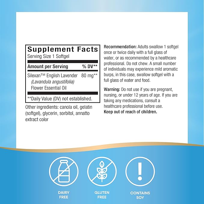 Nature's Way CalmAid, Helps Manage Stress and Tension, Clinically Studied Lavender, Non-Drowsy, 90 Softgels