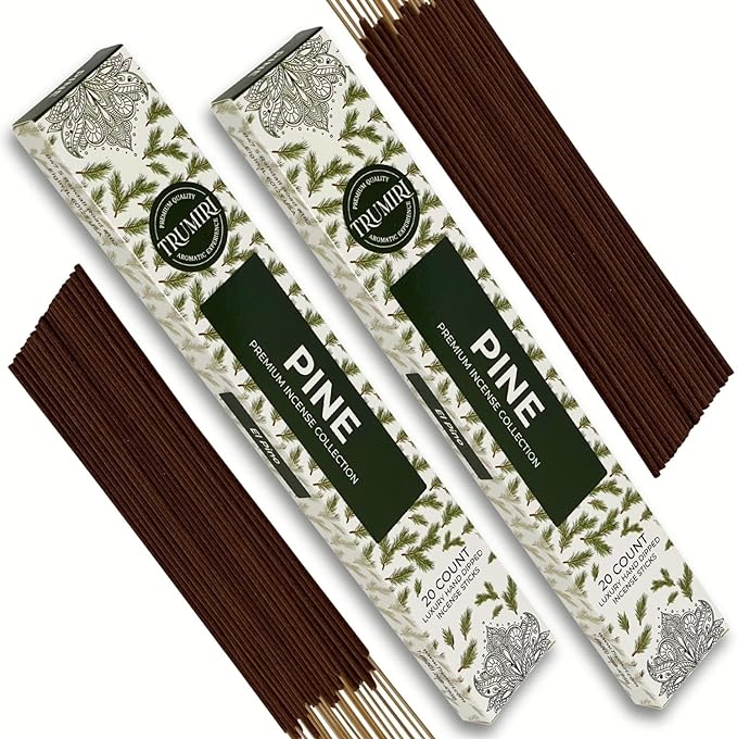 Pine Incense Sticks - Total 40 Insence-Sticks - Dual Pack of 20 Insense - Inciensos - Inscents - Natural Non Toxic Ingredients - Incents - Incence - Inscense - Insents