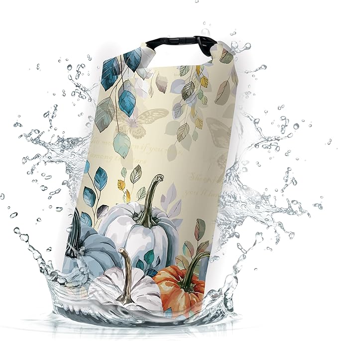 Waterproof Dry Bag,Roll Top Fall Thanksgiving Waterproof Backpack 5L/10L/20L Floating and Lightweight Bags for Kayaking, Boating, Fishing, Swimming and Camping