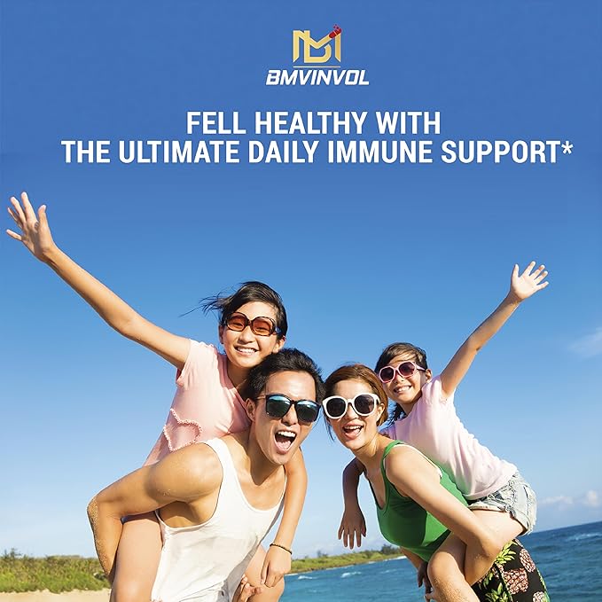 BMVINVOL Oregano Supplement | Black Seed, Garlic, Elderberry, Olive Leaf, Quercetin, Bromelain, Black Pepper - 8in1 Immune & Digestive Support 90 Capsules [3-Month Supply]