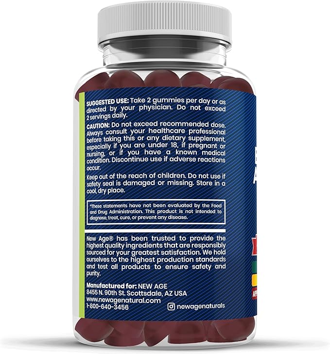 Sea Moss Gummies, Sea Moss, Black Seed, Ashwagandha, Turmeric, Manuka Honey, ACV, Dandelion, Black Pepper, Burdock, Bladderwrack, Vegan - 120 Count