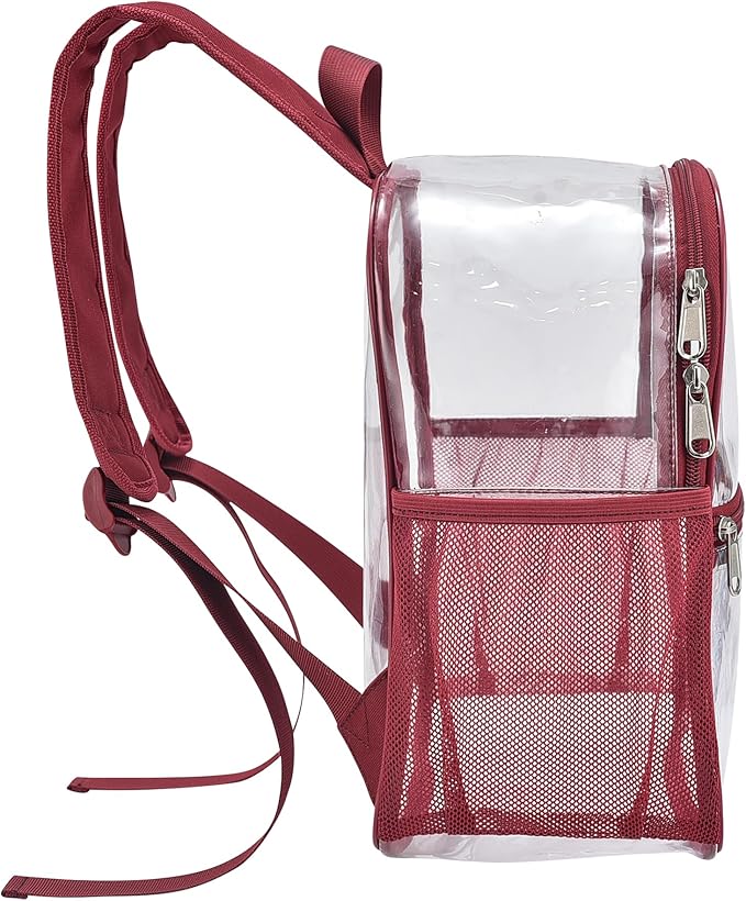 USPECLARE Clear Backpack for Stadium Approved 12×6×12, Water proof Clear Bag for Stadium Events and Concert Work Sport Event