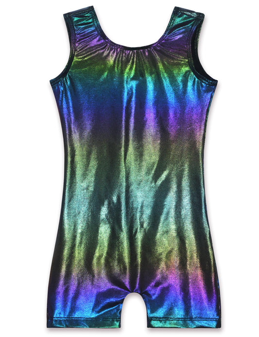 Domusgo Girls Gymnastics Leotards Size 5-6 Years Old Sparkly Black Unitards for Kids Tumbling