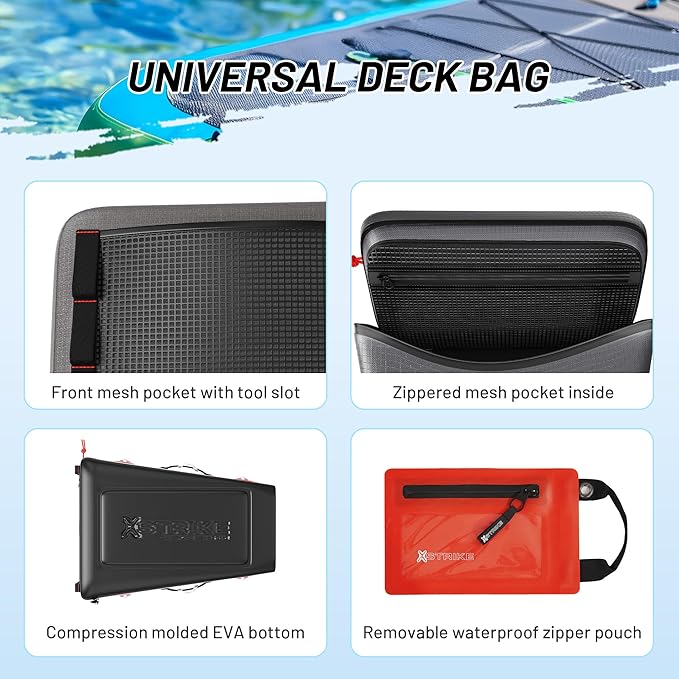 X-Strike Waterproof Duffel - Large Capacity Travel Dry Bag, Heavy Duty with Durable Straps & Handles, Portable for Travel, Camping, Kayaking, Fishing, Boating - 34L