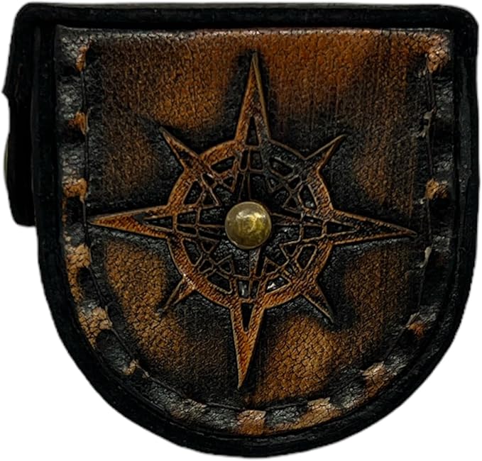 Antique Brass Compass with Detachable Chain & Carrying Case – Vintage Nautical Navigation Tool for Outdoor Hiking, Survival, and Travel – Gift for Collectors and Adventurers