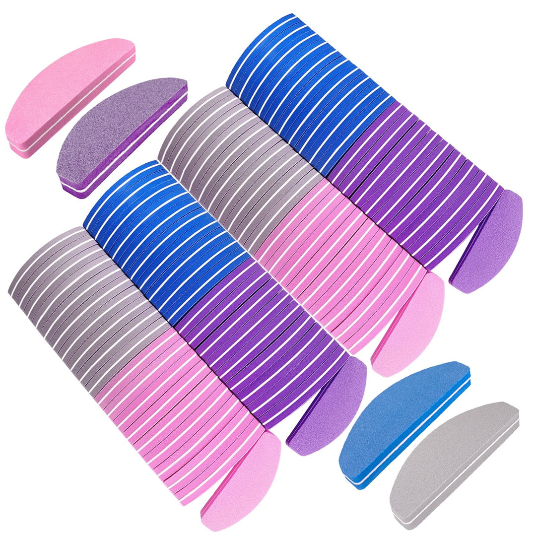80 Pcs Nail Buffers, Buffer Block Nail Files Bulk For Acrylic Nails And Natural Nails Double Sided 100/180 Grit Portable Washabl