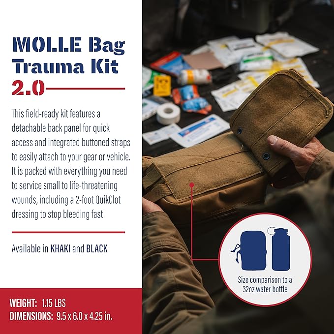 Adventure Medical Molle Bag Trauma Kit 2.0 (Khaki Bag)