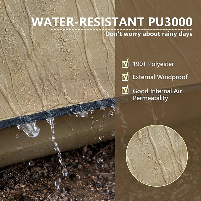 BISINNA Backpacking Tent 2 Person Lightweight Camping Tent Waterproof 3 Season with Aluminum Pole for Outdoor Mountaineering Hiking Travel