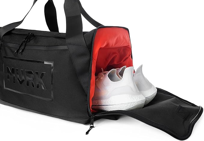 MVRK Waterproof Gym Bag: Durable Heavy Duty Duffle Bag with 8 Optimal Compartments- Water Proof Shoe Pouch and Ball Holder 18"