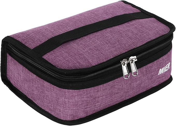 MIER Portable Thermal Insulated Cooler Bag Mini Lunch Bag for Kids, Purple
