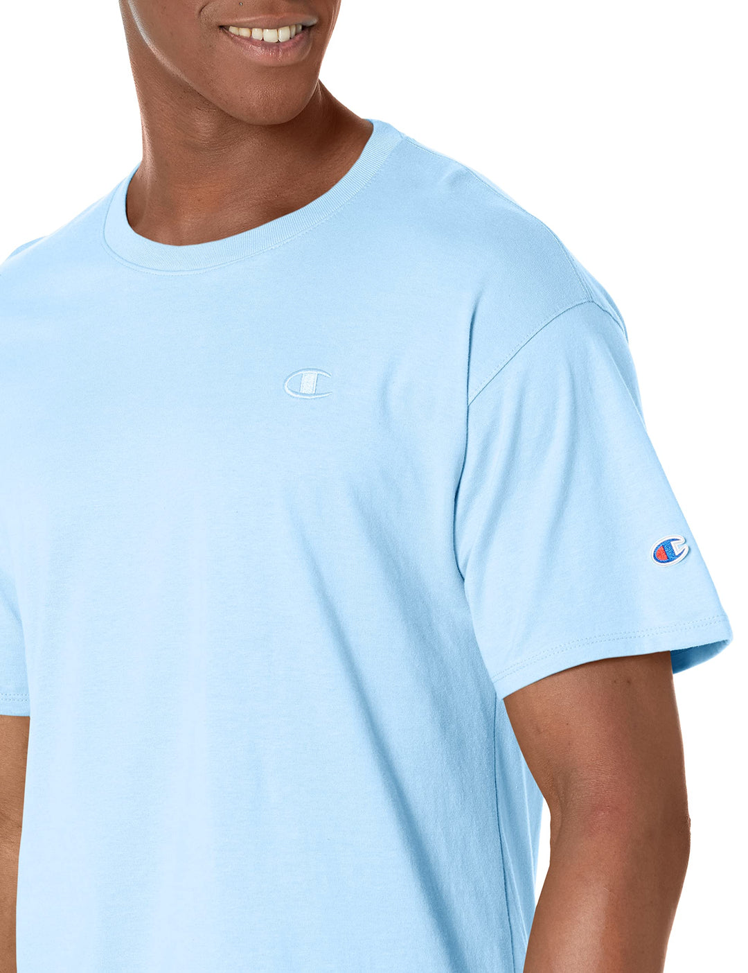 Champion mens Classic Jersey Tee Shirt, Swiss Blue, Small US