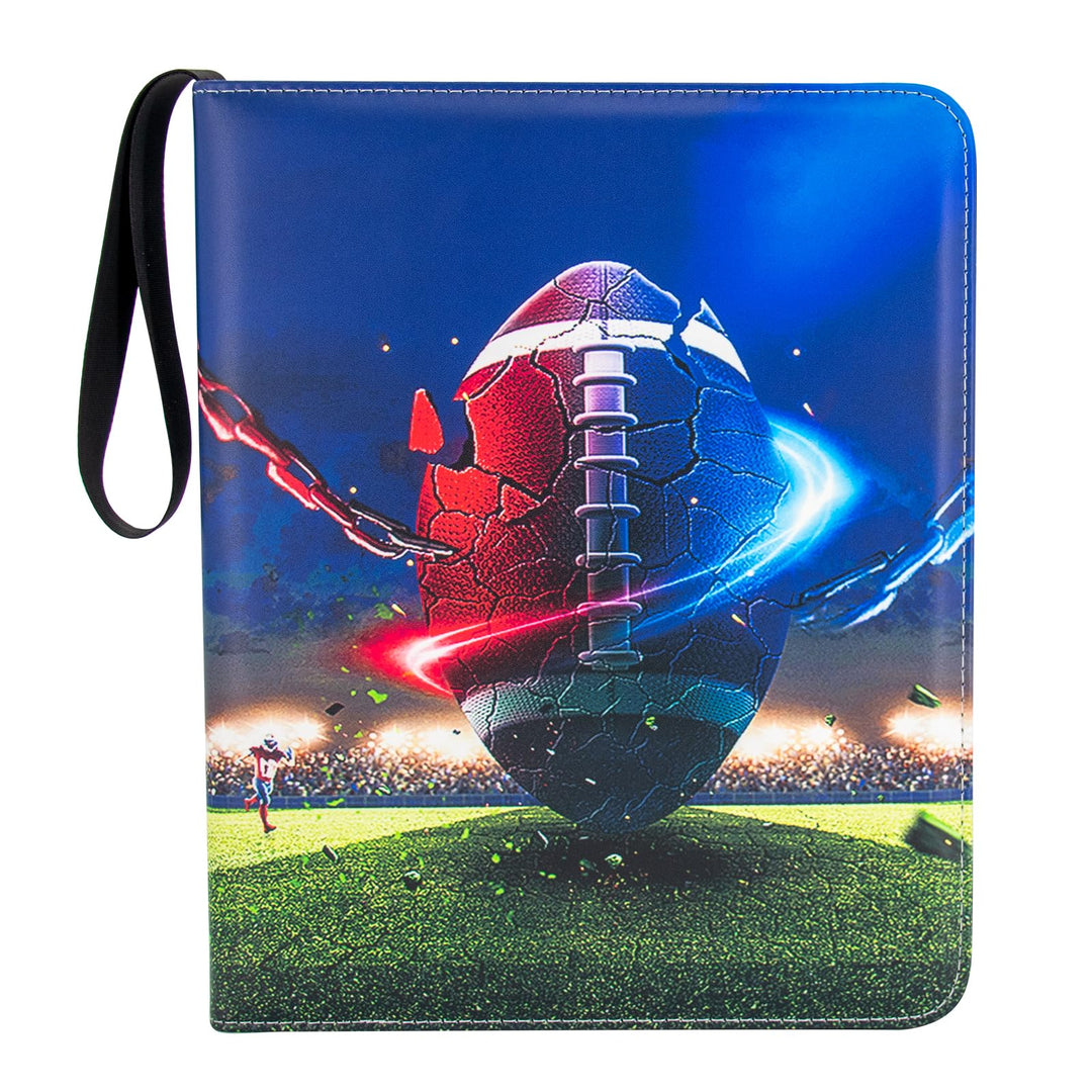 MaoKea Card Binder For Card 4-Pocket Sleeves with 440 Cards Holder,Game Collection Binder Card Holder Of Fit for TCGcard album,game card Yugioh Trading Sports Cards (9 Pocket Rugby 3)