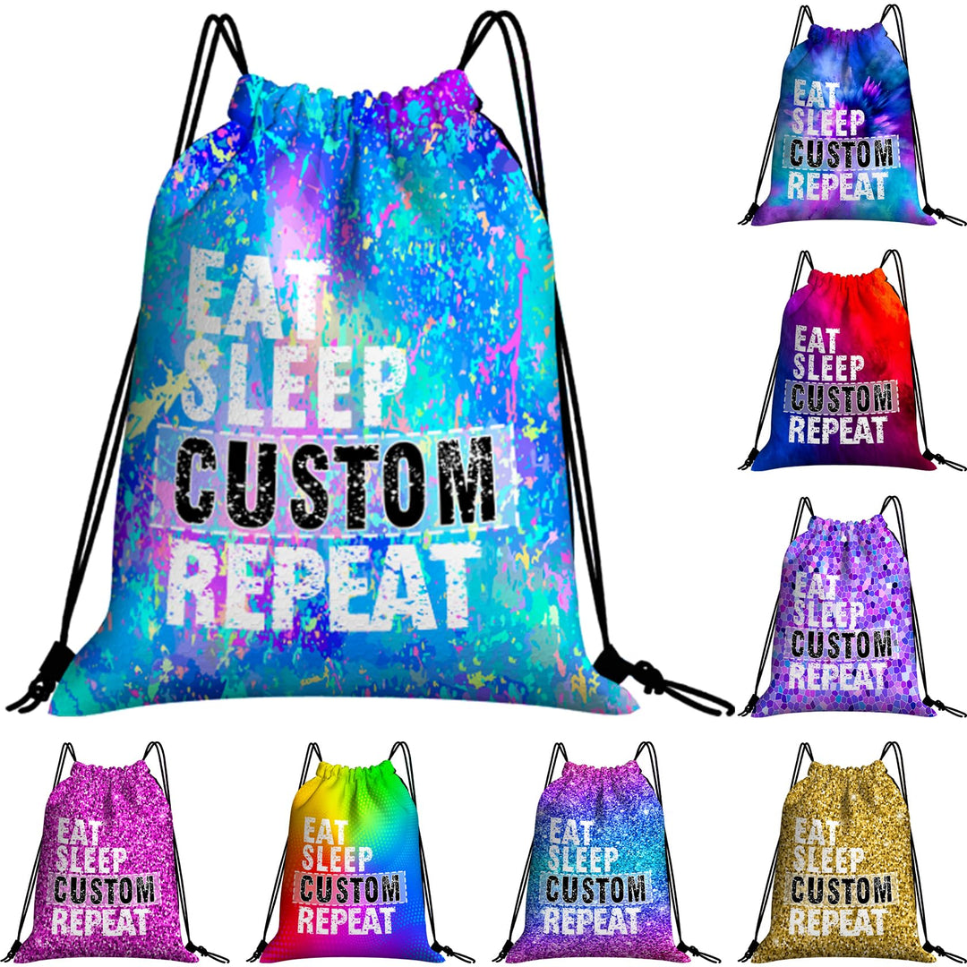 FORATIO Custom Drawstring Backpack Personalized Gym String Bag Sports Drawstring Sackpack For Women Men