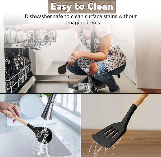 12PCS Camping Accessories Kitchen Cooking Utensils Set - Portable Outdoor Camp Cookware Set, Silicone Camper Essentials Gear Must Have Supplies for Travel RV BBQ Grill Picnic Hiking