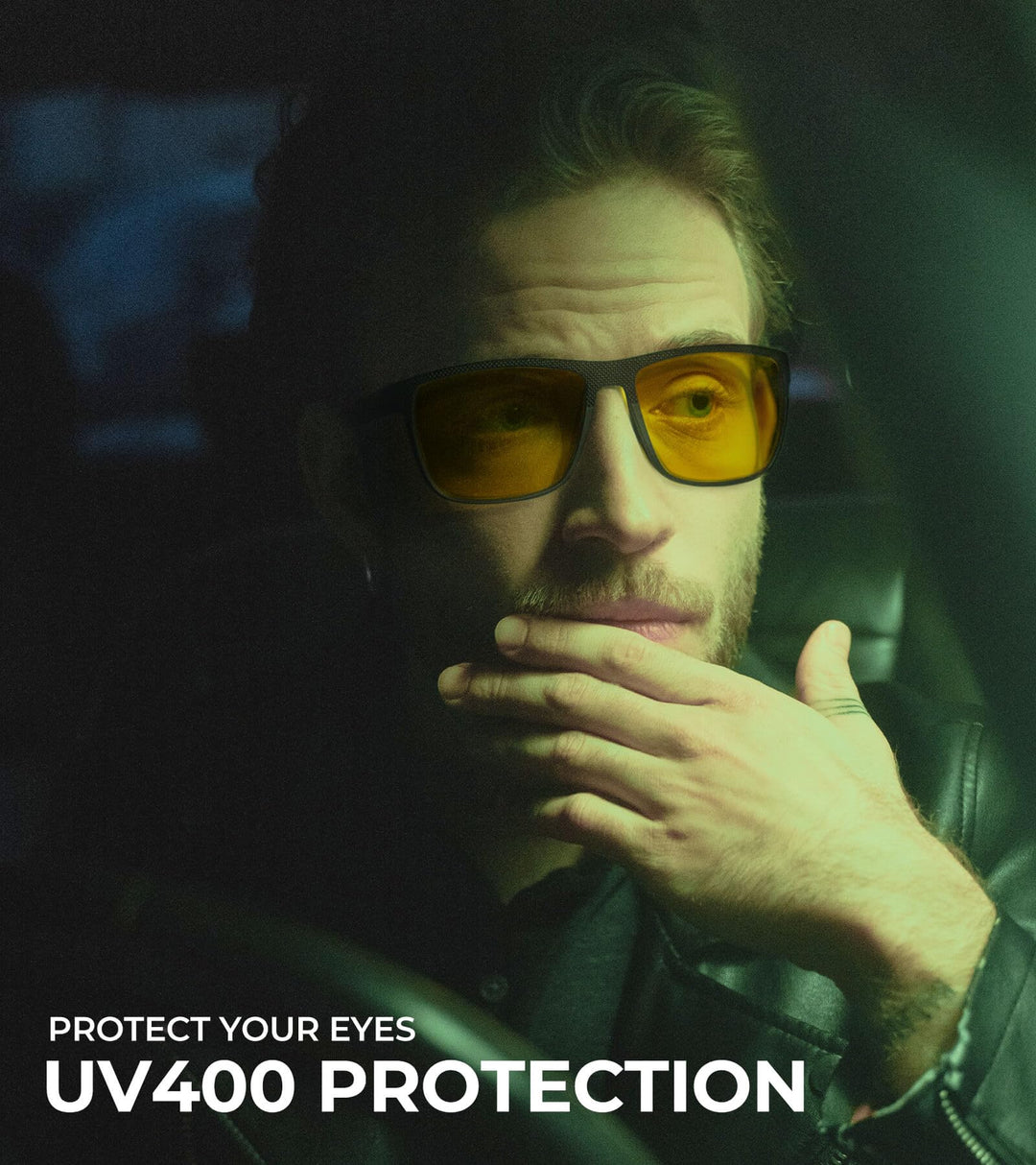 KALIYADI Night Vision Glasses for Men, Lightweight Night Driving Glasses for Driving (Night Vision/Night Vision/Night Vision)