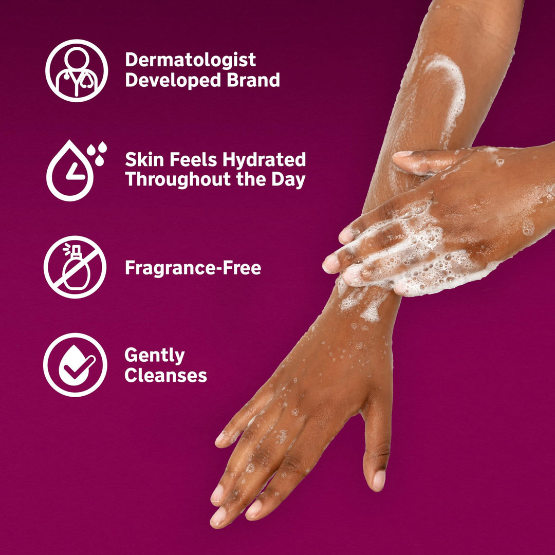 Lubriderm Advanced Therapy Body Wash, Unscented Nourishing Cleanser with Pro-Ceramide, Vitamin E & Pro-Vitamin B5 Gently Cleanses Itchy, Dry Skin, Fragrance Free, Hypoallergenic, 16 fl. oz