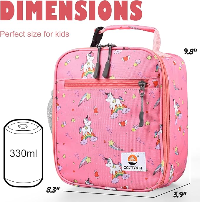 Lunch Box Kids,Premium Insulated Lunch Bag for Girls Boys,Soft Bag Mini Cooler Back to School Thermal Reusable Lunch Bag for Work School Picnic (Star Rainbow)