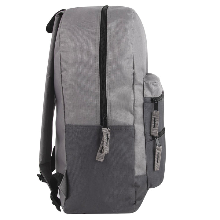 Trail maker Multi Pocket Multicolor Backpack with Adjustable Padded Straps (Grey)