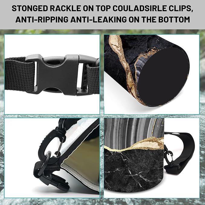 Waterproof Dry Bag,Roll Top Marble Waterproof Backpack 5L/10L/20L Floating and Lightweight Bags for Kayaking, Boating, Fishing, Swimming and Camping