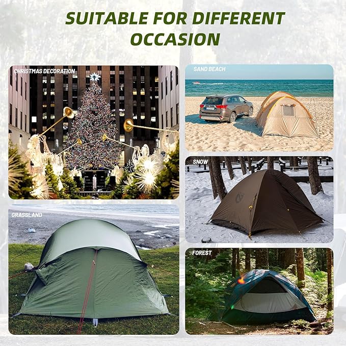 8pcs Heavy Duty Stakes,AVOFOREST in The Dark 8.66 Inch Tent Stakes Portable Camping Stakes for Camping Patio, Garden, Canopies, Grassland, Outdoor