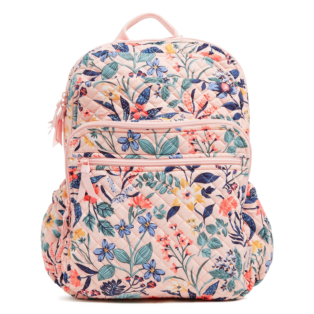 Vera Bradley Cotton XL Campus Backpack, Paradise Coral