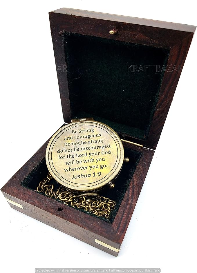 Be Strong and Courageous, Do Not Be Afraid Engraved Compass, Joshua 1 9 Engraved Gifts, Confirmation Gift Ideas, Baptism Gifts, Missionary Gifts, Birthday Gifts