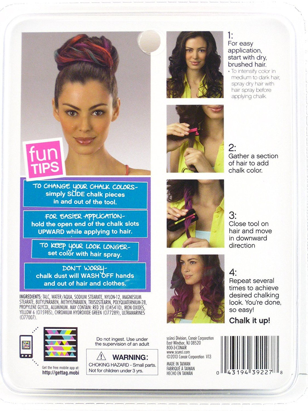 Scunci 3922703a048 Hair Chalk Kit