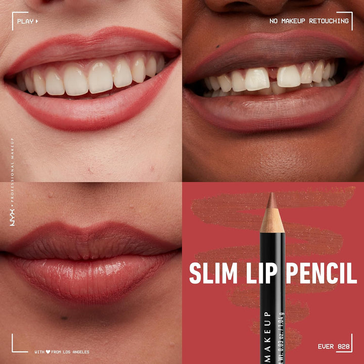 NYX Slim Lip Liner Set | Long-Lasting Creamy Formula | 3 Shades for All Occasions
