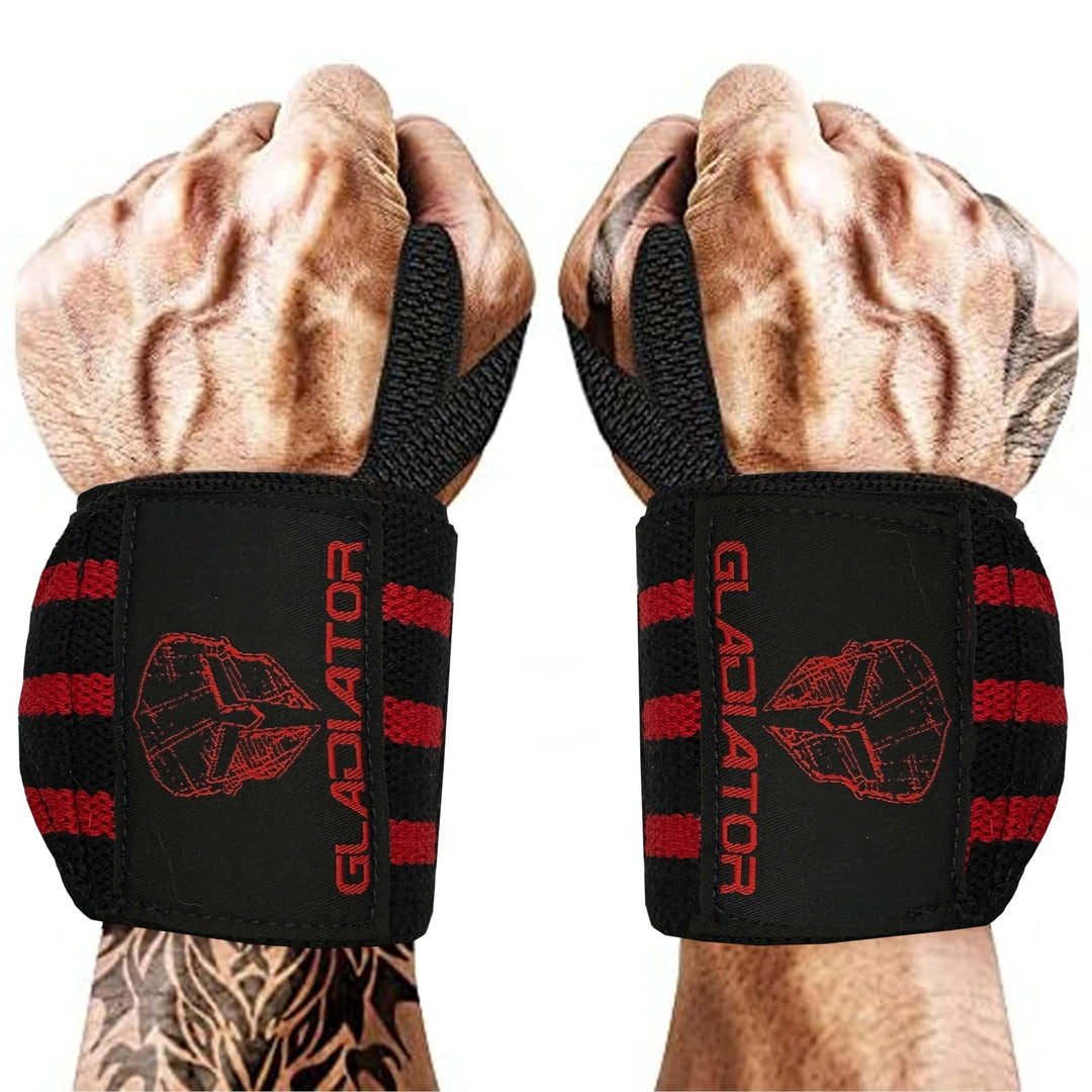 Gladiator | Wrist Wraps for Weightlifting | 18 Inch Weight Lifting Wrist Straps for Men & Women