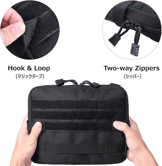 Azarxis Equipment Multi-Purpose Tactical EDC Admin MOLLE Pouch Utility Tools Bag Organizer Military Waist Belt Modular Attachment