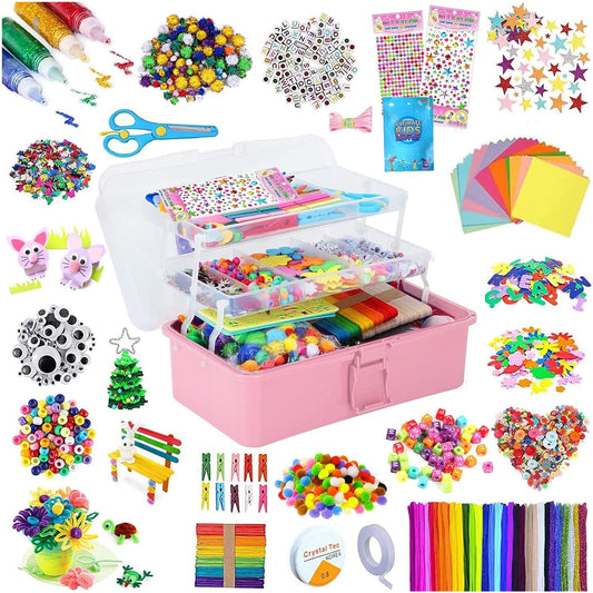 zycBernoi 3000+ Pcs Arts and Crafts Supplies for Kids - Kids Craft kit for Boys & Girls - Craft Box Gift for Ages 4-6, 6-8, 8-12