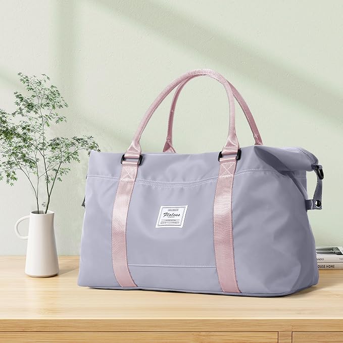 Travel Duffel Bag,Sports Tote Gym Bag,Shoulder Weekender Overnight Bag for Women