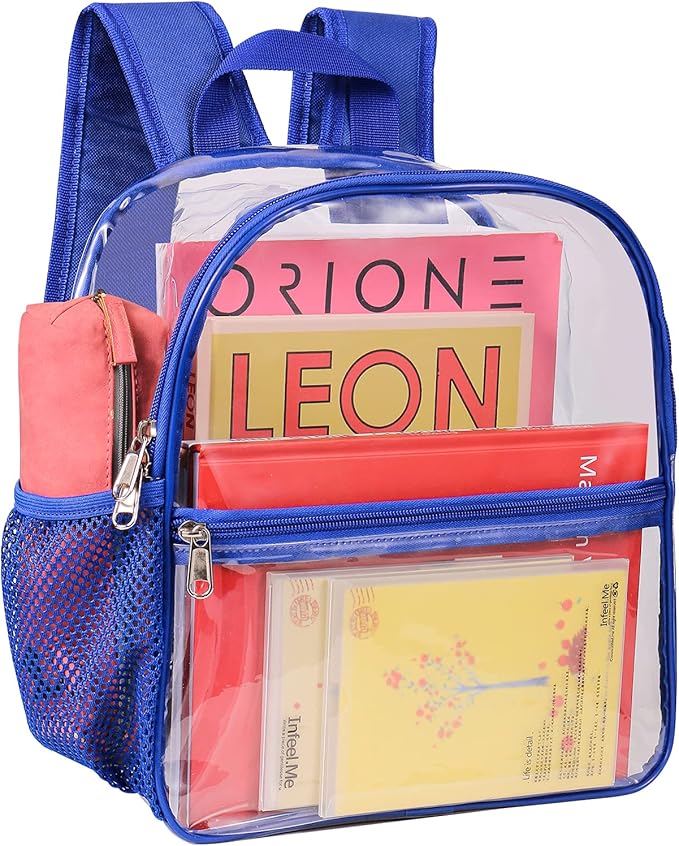 USPECLARE Clear Backpack for Stadium Approved 12×6×12, Water proof Clear Bag for Stadium Events and Concert Work Sport Event