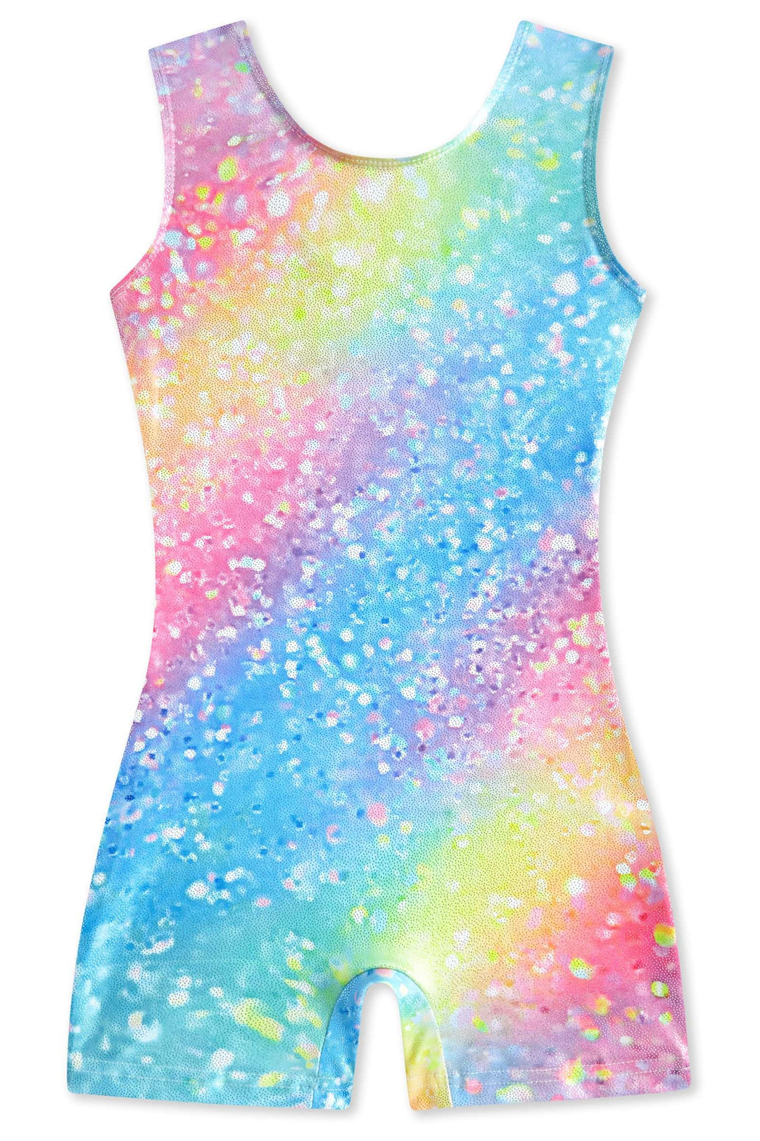 Funnycokid Gymnastics Leotards for Girls Dance Outfits Unitard Sparkly Clothes with Shorts, diamond 01, 5-6 Years