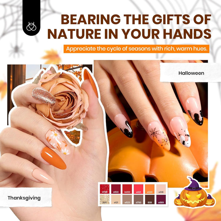Beetles 23-Pc Glitter Gel Nail Polish Set | Brown, Pink, Blue, Green | UV Soak Off