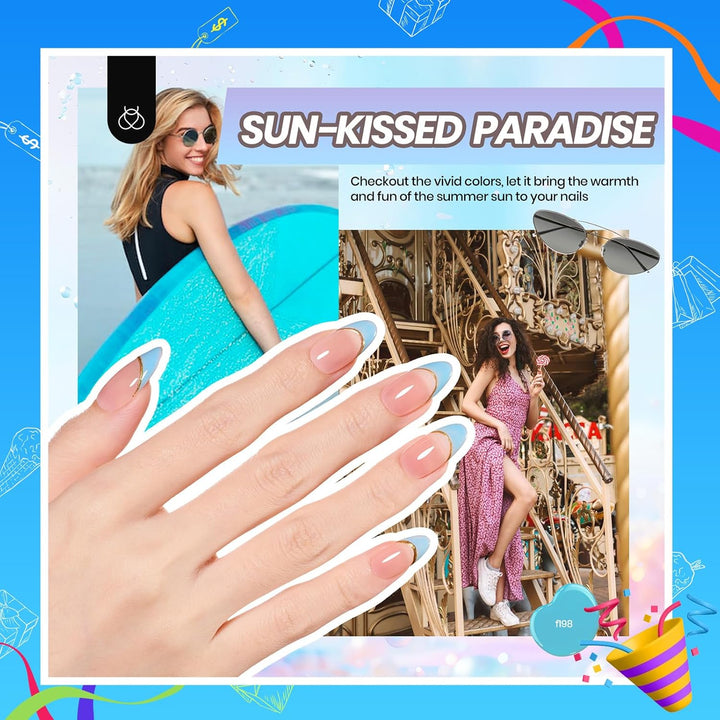 44-Piece Gel Nail Polish Kit | UV Light | 24 Colors | Base & Top Coats | Gifts for Women