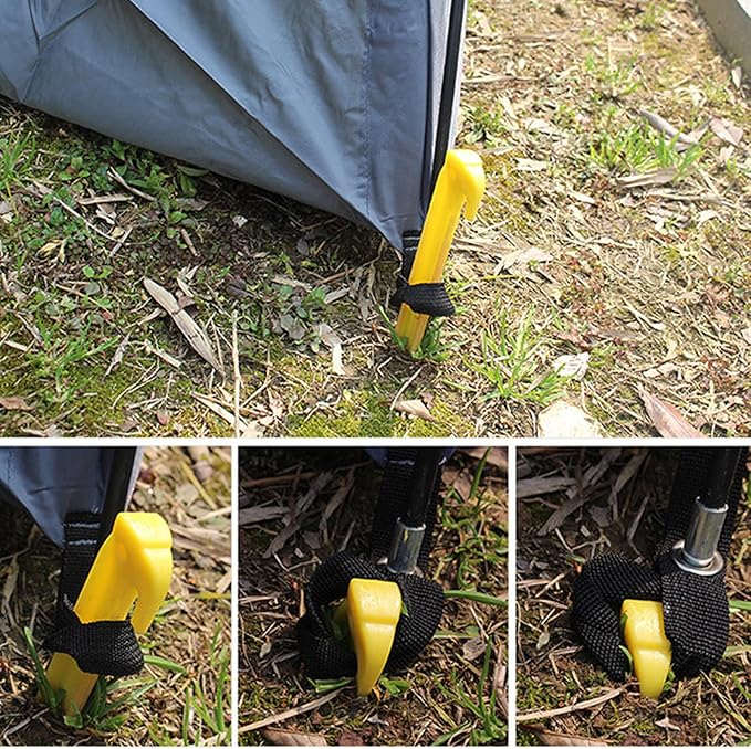 36Pcs 9 Inches Plastic Tent Stakes Halloween Christmas Inflatable Camping Yard Tent Stakes Replacement Light Safe Tent Stakes Heavy Duty Canopy Anchoring Pegs for Lawn Sand Ground Garden Decorations