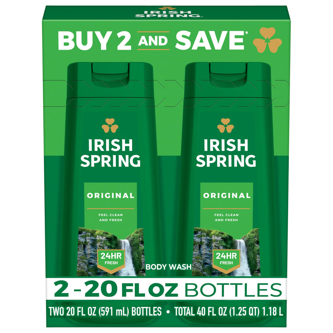 Irish Spring Original Clean Body Wash, 20 Oz, 2 Pack