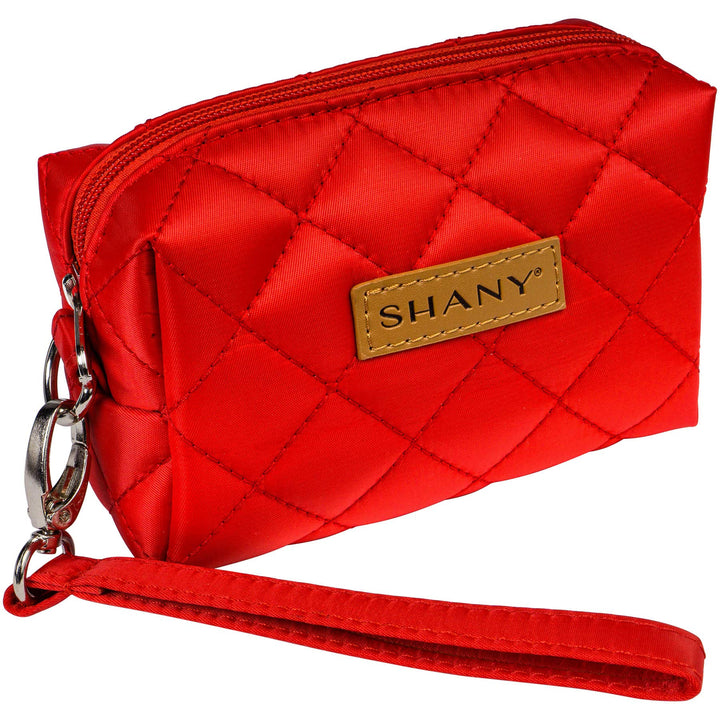 SHANY Limited Edition Travel Makeup Bag Cosmetics Tote Bag Make Up Organizer Women Purse for Toiletries, Cherry Red