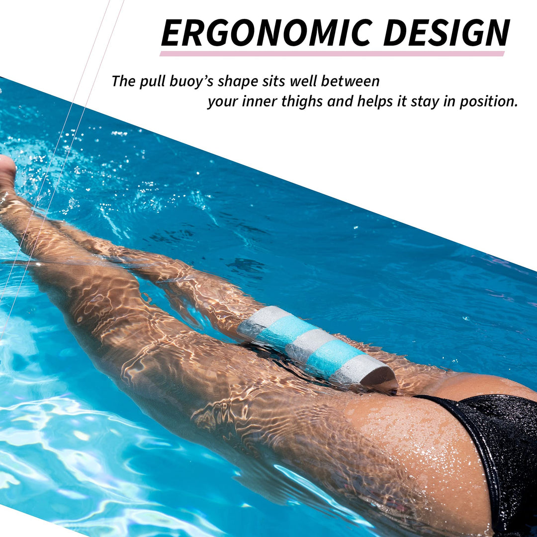 Sunlite Sports EVA 5-Layer Pull Buoy Leg Float - Pool Training Aid, Legs and HIPS Support for Adults, Kids, and Beginners, for Swimming Stroke