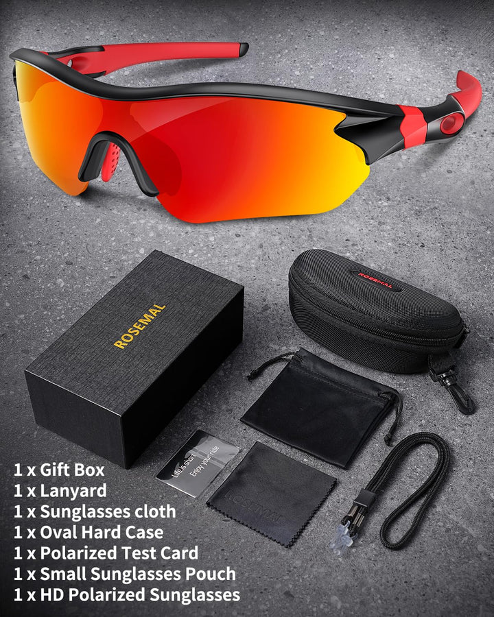 Polarized Sports Sunglasses for Men Women Youth Baseball Running Fishing Tennis Golf Cycling Driving Motor TAC UV400 TR90
