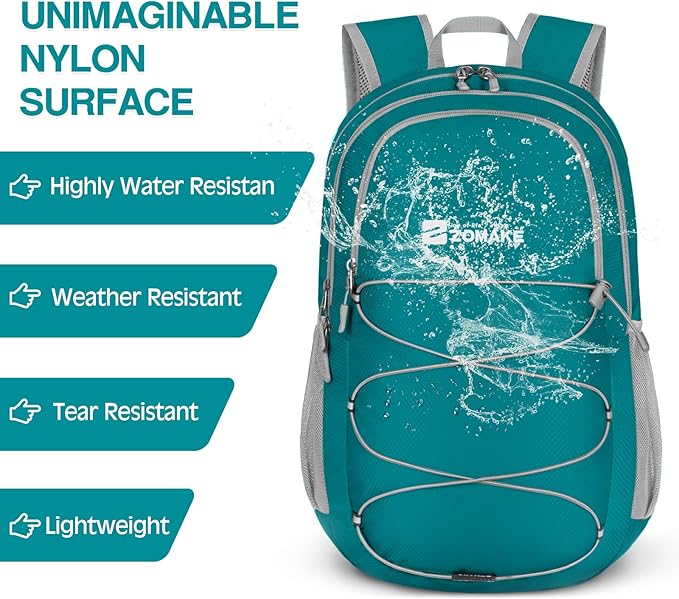 ZOMAKE Lightweight Packable Backpack 28L, Foldable Backpacks Water Resistant Collapsible Day Bag Light Daypack for Hiking