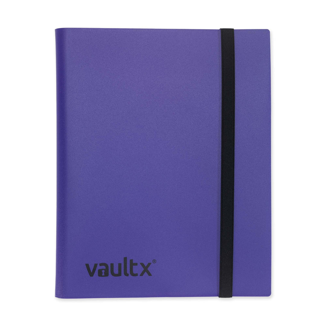 Vault X Binder - 9 Pocket Trading Card Album Folder with Strap Fastening - 360 Side Loading Pocket Binder for TCG (Purple)