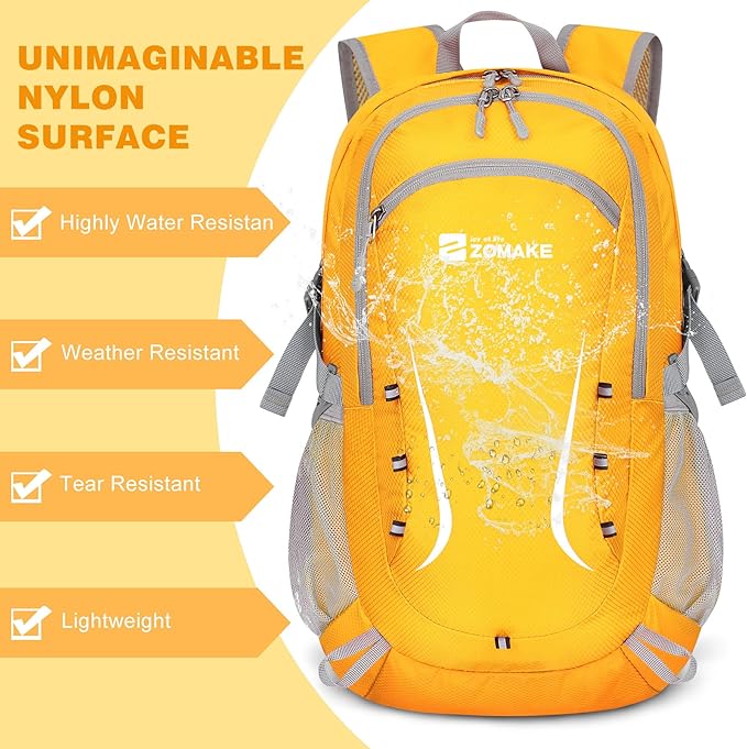 ZOMAKE Lightweight Packable Backpack 35L, Foldable Backpacks Water Resistant Collapsible Light Daypack for Hiking